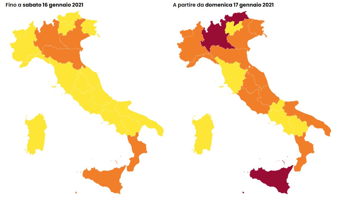 Di Che Colore E La Mia Regione Oggi Coronavirus In Italia La Mappa Delle Zone Blitztv