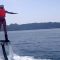 Michelle Hunziker alle prese con il FlyBoard: eccola fluttuare sul mare